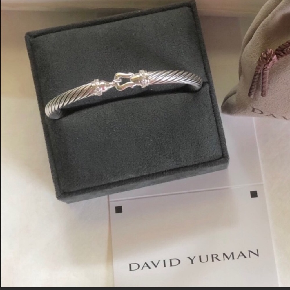David Yurman Diamond Buckle Bracelet, 5mm - Picture 5 of 7